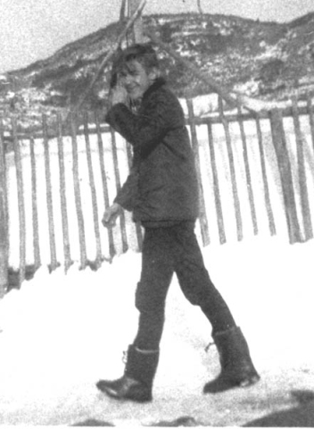 387: Francis McCarthy walking in the snow. (1967) [courtesy of Jenny (Kerrivan) Harvie]  - son of James McCarthy &amp;amp; Mary Ellen Barry